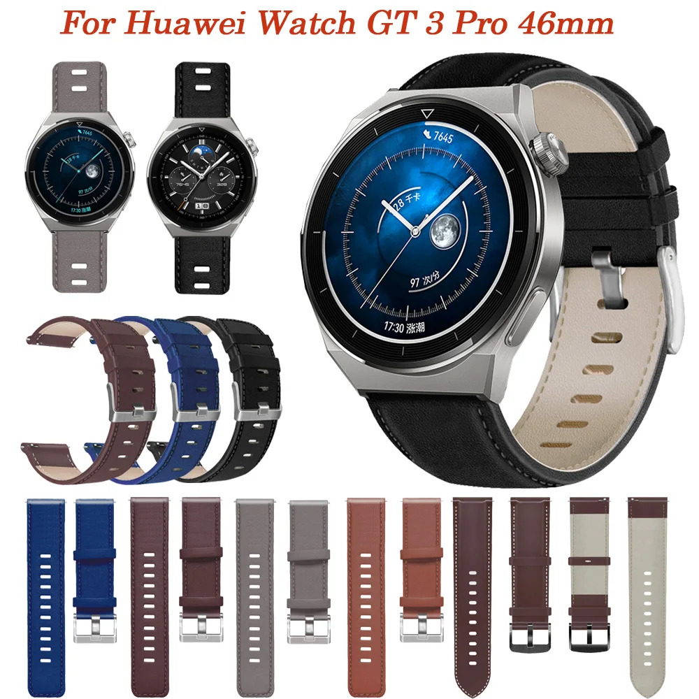 

Ремешок для наручных часов Huawei Watch GT2 GT 2 3 Pro/GT Runner, спортивный кожаный браслет для Honor Magic 2 46 мм GT3 Pro, 22 мм