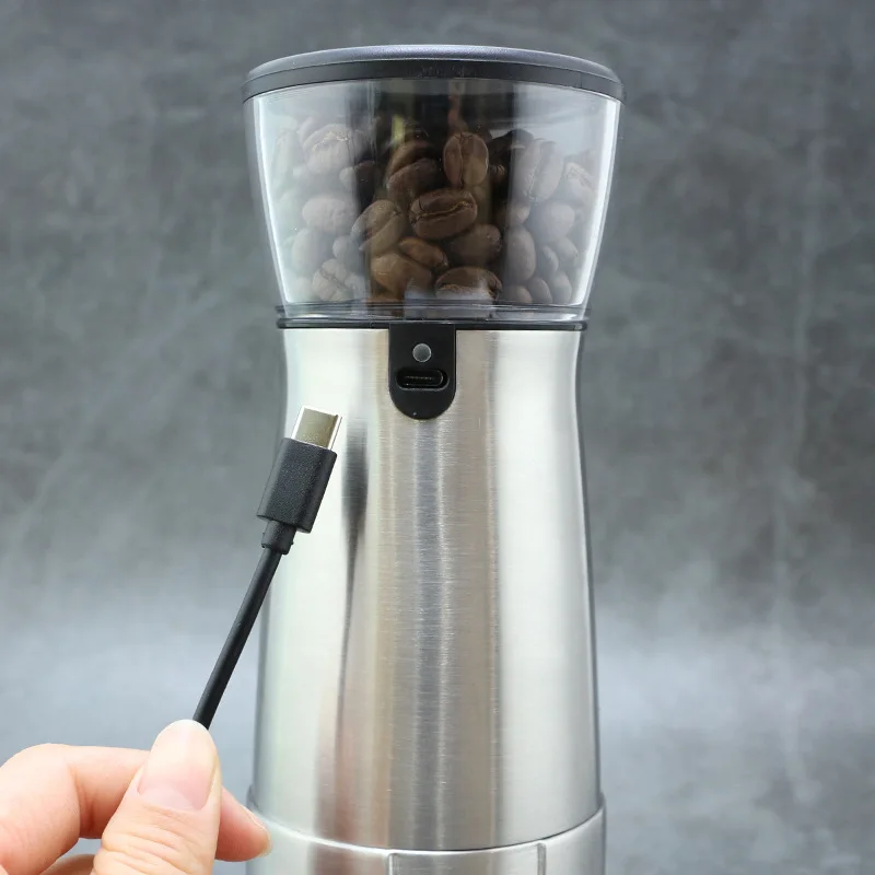 

Electric coffee grinder small usb charging automatic coffee bean grinder stainless steel
