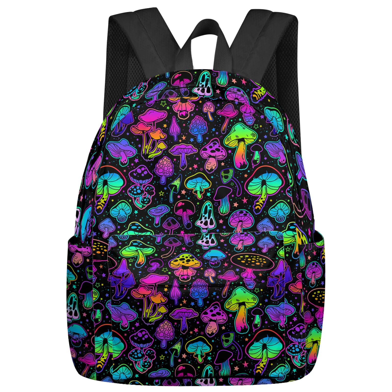 

Rainbow Mushroom Stars Feminina Backpacks Teenagers Student School Bags Laptop Custom Backpack Men Women Female Travel Mochila