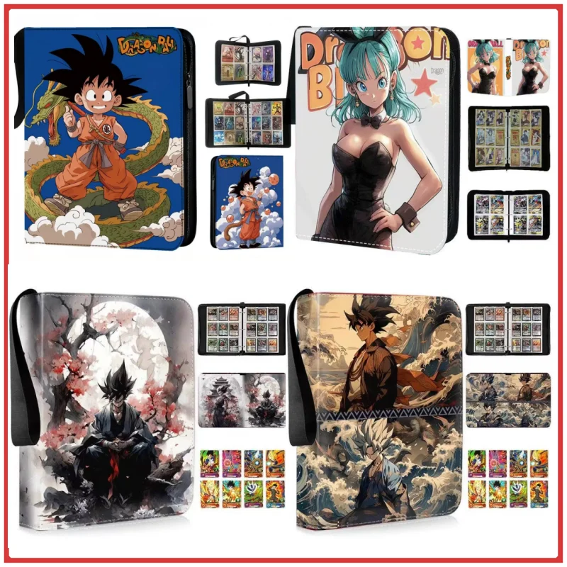 Фото 900 шт., папка для книг Dragon Ball Freeza, папка для книг на молнии, аниме Son Goku Vegeta, коллекция карт на молнии из искусственной кожи, альбом, игрушка в подарок №1