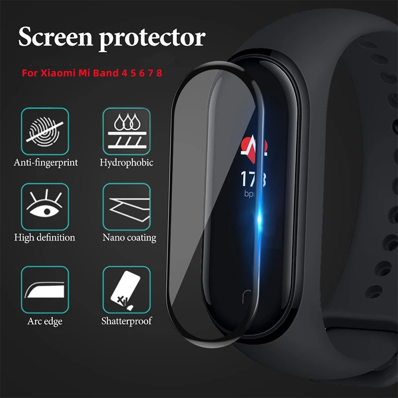 2pcs HD Screen Protector For Xiaomi Mi Band 7 Pro Protective Film For Mi Band 7 6 5 4 Full Cover Acrylic PMMA Not Tempered Glass