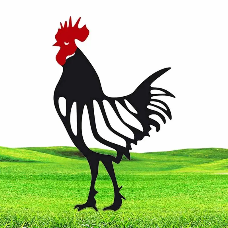 

Декоративное украшение для цыплят и сада, металлический силуэт с животными, ступень, ярды теней, художественное украшение для сада, лужайки