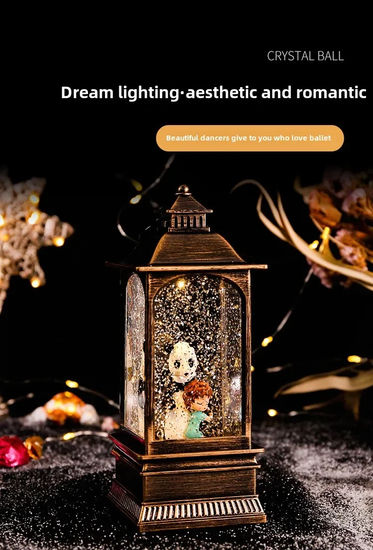 Мини-креативная музыкальная шкатулка фортепиано хрустальный шар ветровая лампа