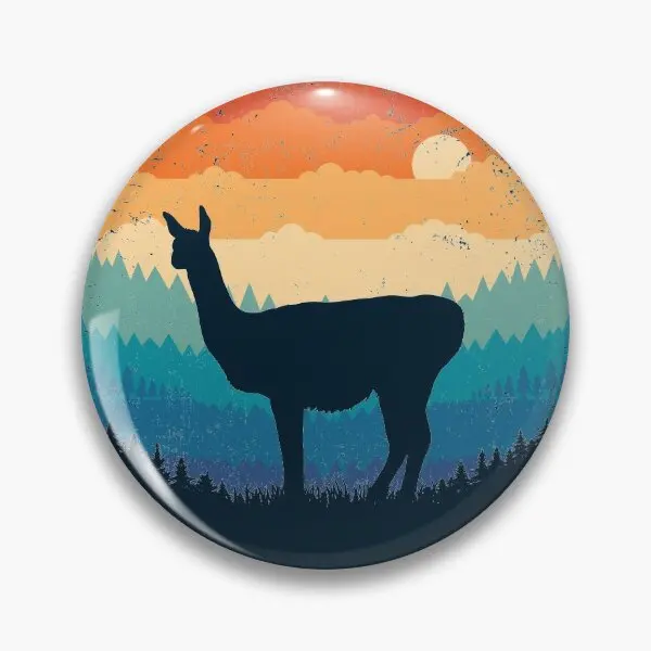 Ретро Викуна Гуанако мягкая пуговица булавка для одежды металлический