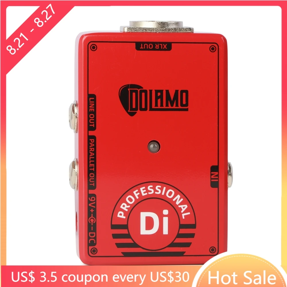 

Dolamo D-7DI Professional DI Box Guitar Effect Pedal Ground Lift Switch XLR Out Recording Electric Guitar Parts & Accessories