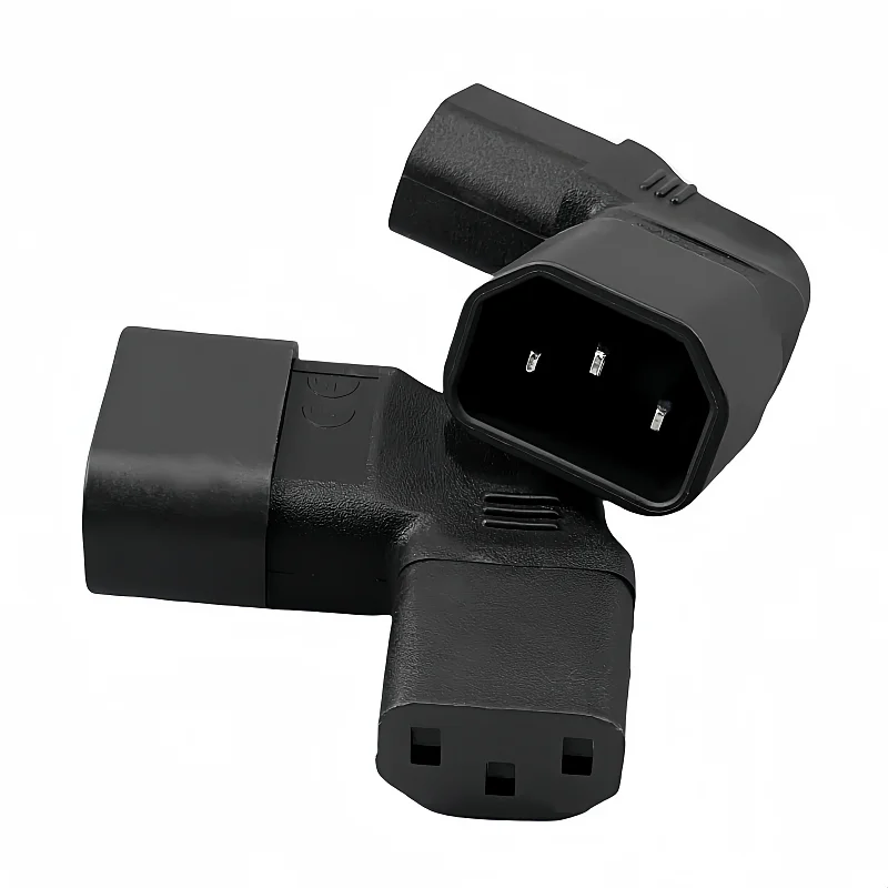 IEC C14 TO C13 Адаптер питания с левым и правым изгибом IEC320 onnector Converter Разъем папа-мама