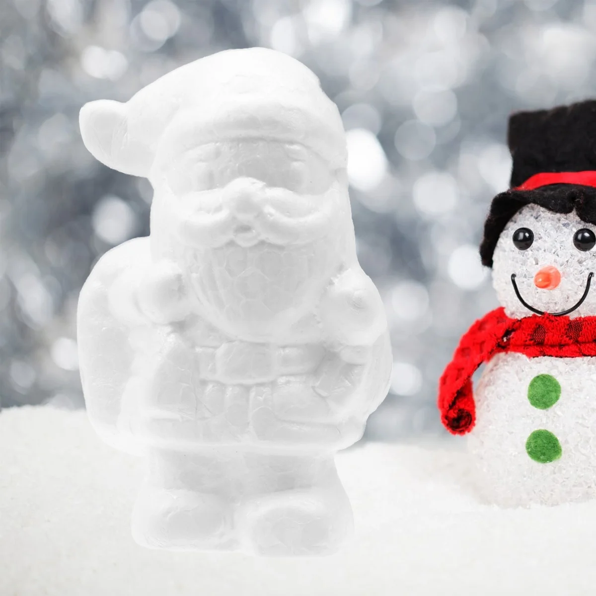 

6pcs Santa Claus Ornaments Balls Xmas Diy Craft Modelling Santa Claus Shapes