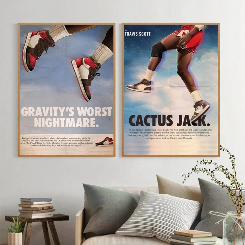 Poster Wall Art Retro Style Home Decor Painting Classic Sports Mural Pictures Printed Artwork