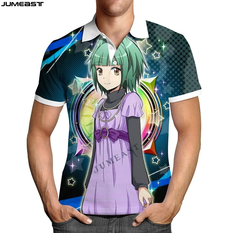 

Jumeast Y2k Men Women 3D Printed Sweatshirt Cartoon Anime Assassination Classroom Polo T Shirt Hip Sport Pullover Tops Tees