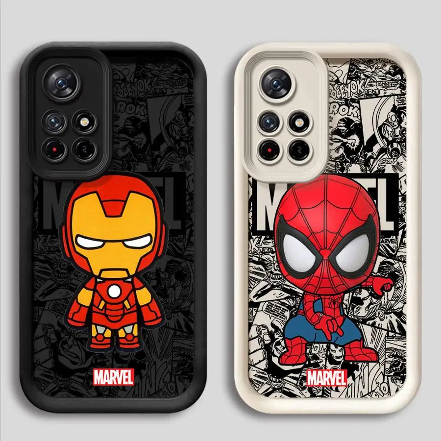 Чехол для телефона Marvel Ironman Sipiderman Xiaomi Redmi 12 12C 13C X3 NFC Pro Poco C50 C51 C61 A1 A2 Plus A3x Soft Funda