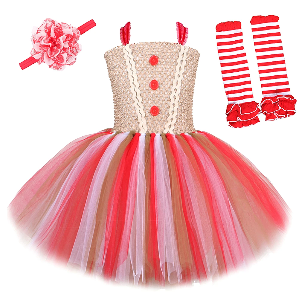 For Girls Xmas Holiday Costumes For Kids Baby Carnival Party Tutu Outfit Children Fesitval Clothes