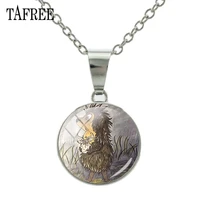 fashion hedgehog in the fog snap buttons pendant necklace lovely animal glass cabochon for women charm jewelry hf27