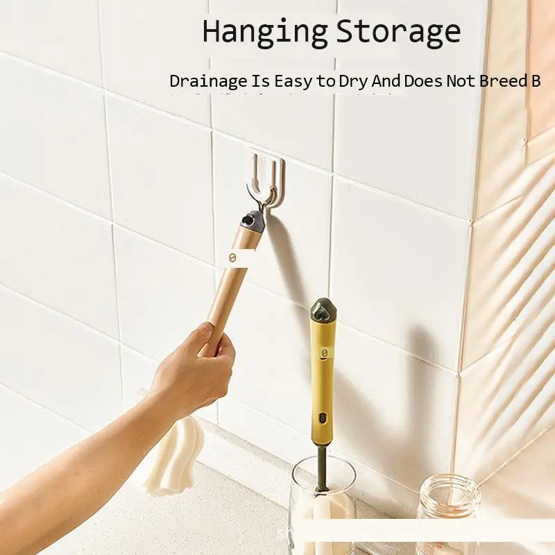 

Телескопическая щетка для чашек, инструмент для чистки стаканов с водой, специальный многофункциональный набор для мытья стаканов и бутылок, длинная ручка,