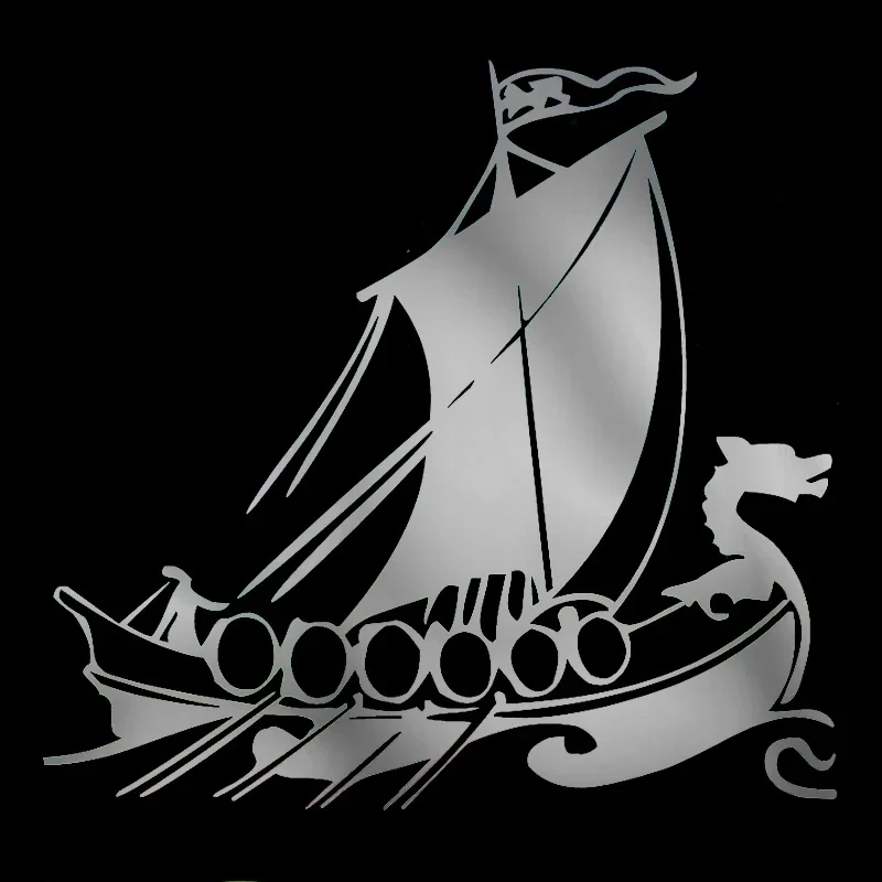 

Автомобильные наклейки с защитой от солнца и воды, наклейки с изображением головы дракона и кораблей викингов, Внешние детали, аксессуары, милые царапины