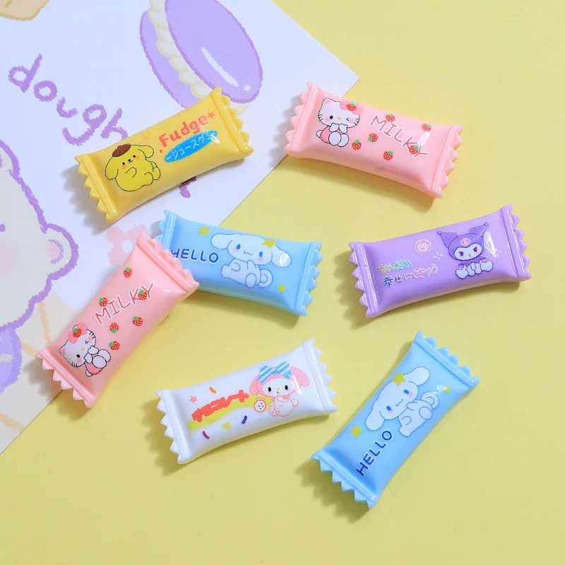 10 шт. новый милый мультяшный котенок щенок кролик конфеты из смолы с плоским