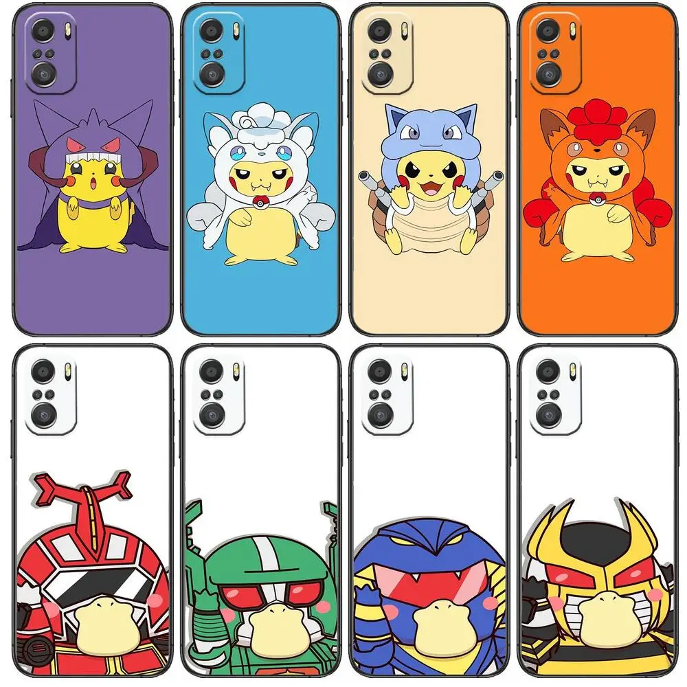 

Pokemon Pikachu Cosplay Phone Case For xiaomi mi 11 Lite pro Ultra 10s 9 8 MIX 4 FOLD 10T 5g Black Cover Silicone Back Prett