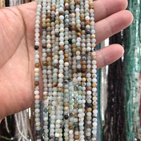 3m natural mixed amazonite aventurine stone beads round loose round small beads for jewelry making diy bracelet 15 strand