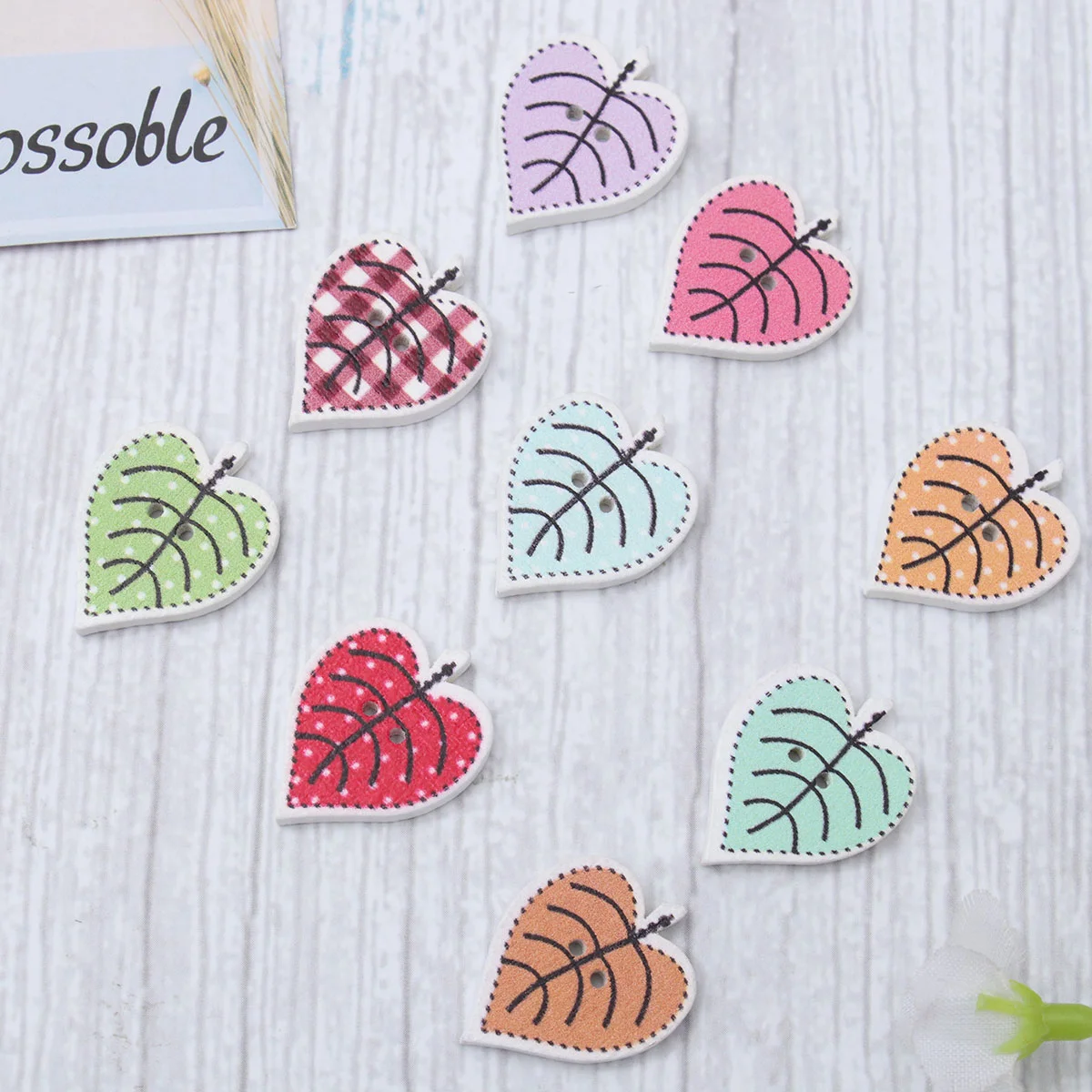 

Buttons Wooden Diy Sewing Wood Holes Leavesretro Craft Cartoon Accessories Decorative Shaped Crafts Christmas Buttonbulk Clothes