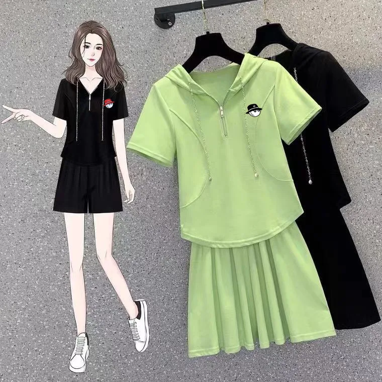 Women's Golf Suit 2023malbon Clothing Women's 2-piece Set Women's Golf Clothing Summer Golf Suit Golf T-shirt Shorts