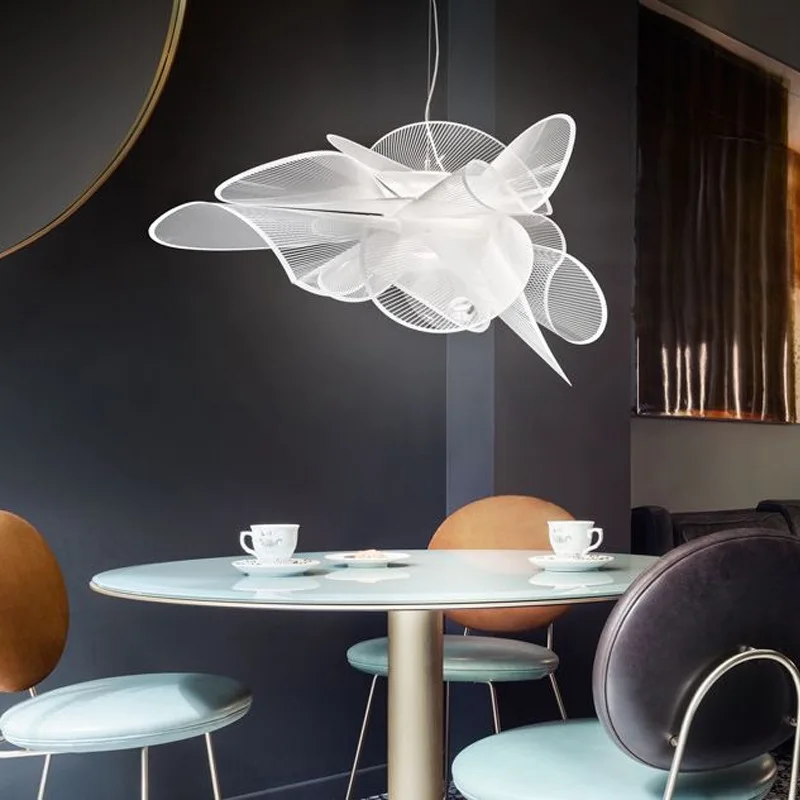 

Светодиодная люстра в сеточку, итальянский дизайнерский акриловый потолочный светильник, креативный современный декор для гостиной, столовой, спальни, подвесные светильники