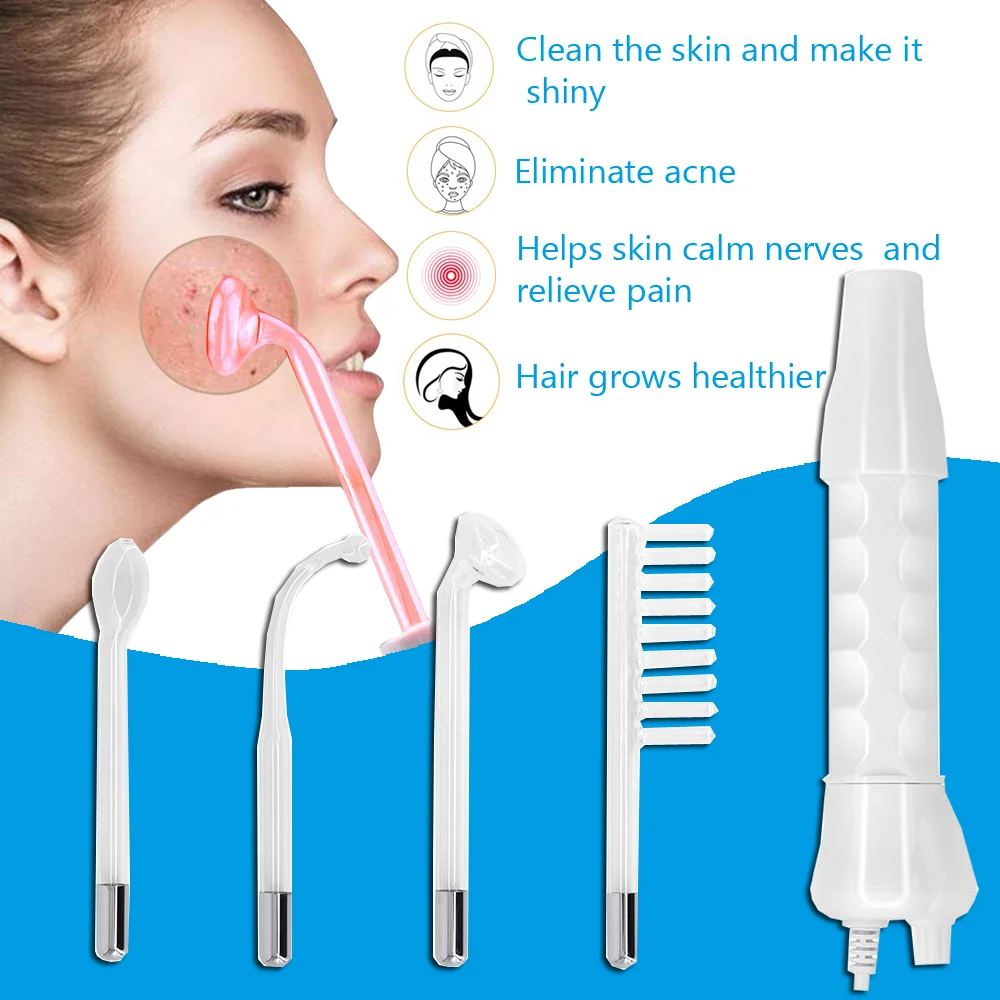 

Portable High Frequency Device Violet Ray Facial Machine Acne Remover Purple Light Machine For Face Face Massager SPA