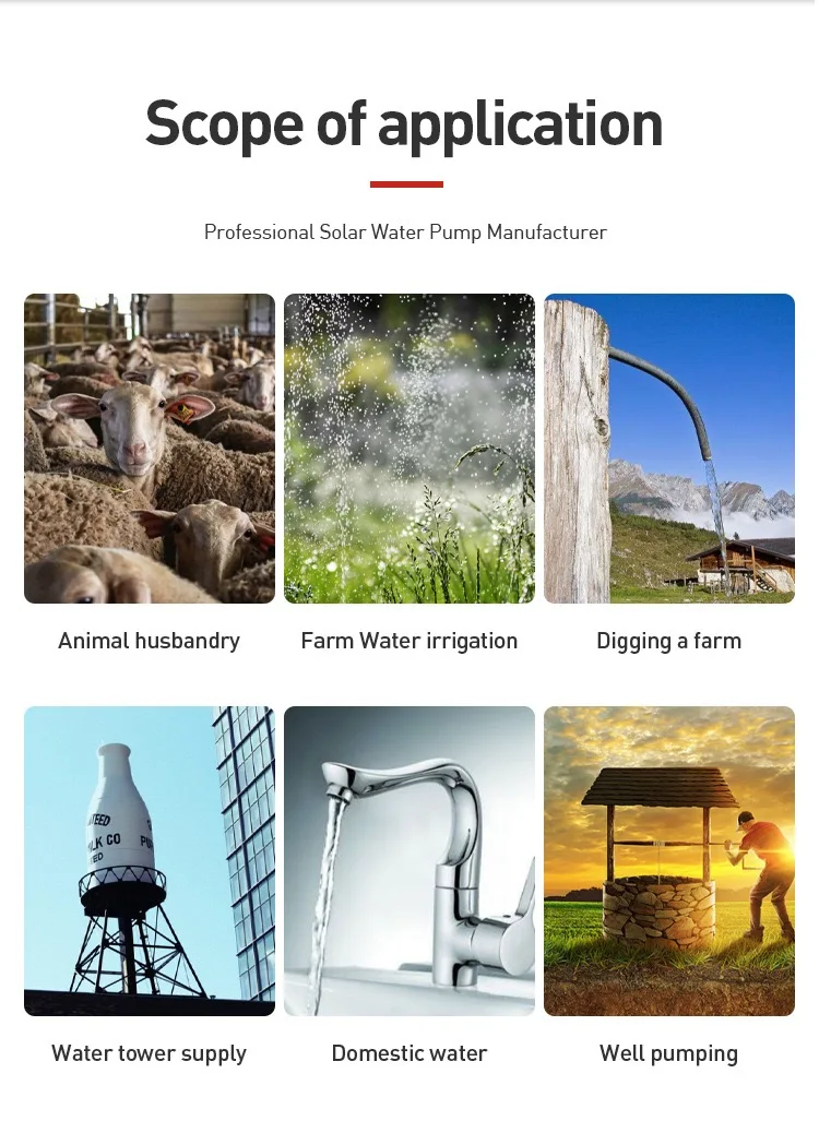 300 Вт DC48V Солнечный глубоководный насос с подъемником 23 м и расходом воды л в час