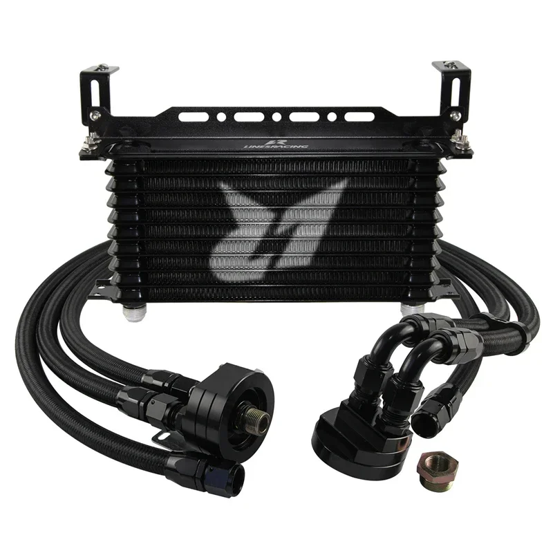 Универсальный Масляный охладитель AN10 10 рядов черного цвета с кронштейном и