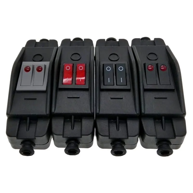 

Duplex Control Switch with LED Light Double On/Off Push Button AC110~250V 16A 3500W