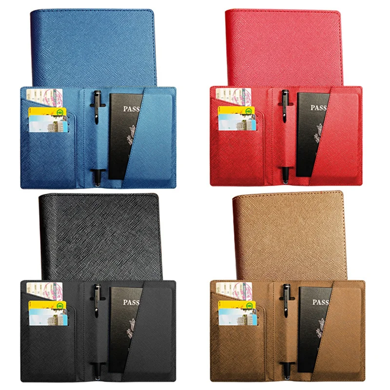 

22.5*15 Women Men PU Passport Covers Multi-Function Travel ID Card Holder Protector Multifunctional Travel Document Storage Bag