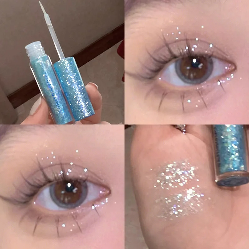 

Pearl Sequins Liquid Eye Shadow Lying Silkworm High-gloss Glitter Ice Blue Pink Broken Diamond Liquid Eyeliner Pen Shiny Makeup