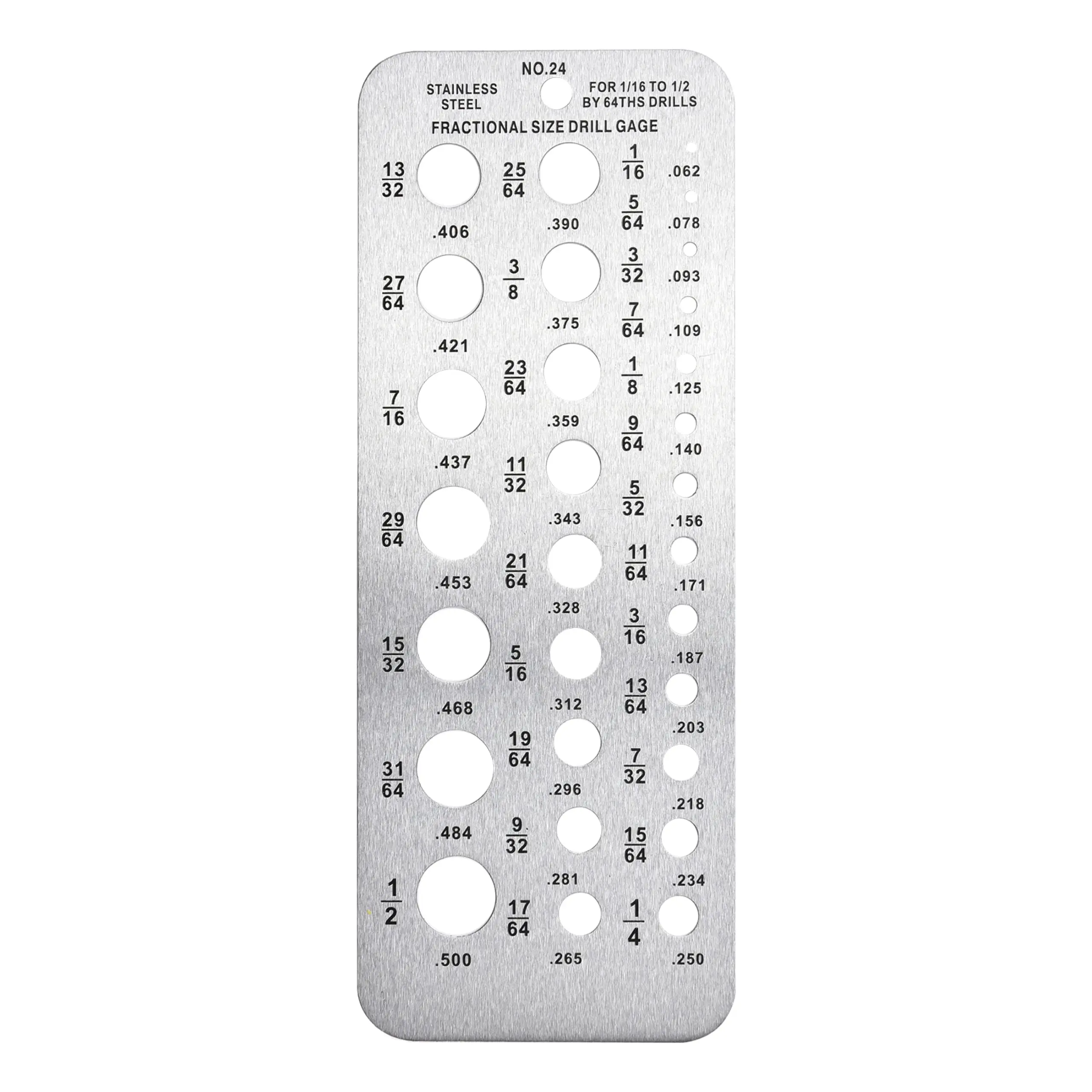 Набор Сверл Из Нержавеющей Стали С 29 Отверстиями. Высококонтрастная Маркировка.