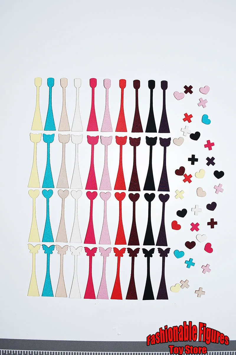 Масштаб 1/6 Женский солдат Nudebra милая любовь крест кот Бабочка наклейки на грудь