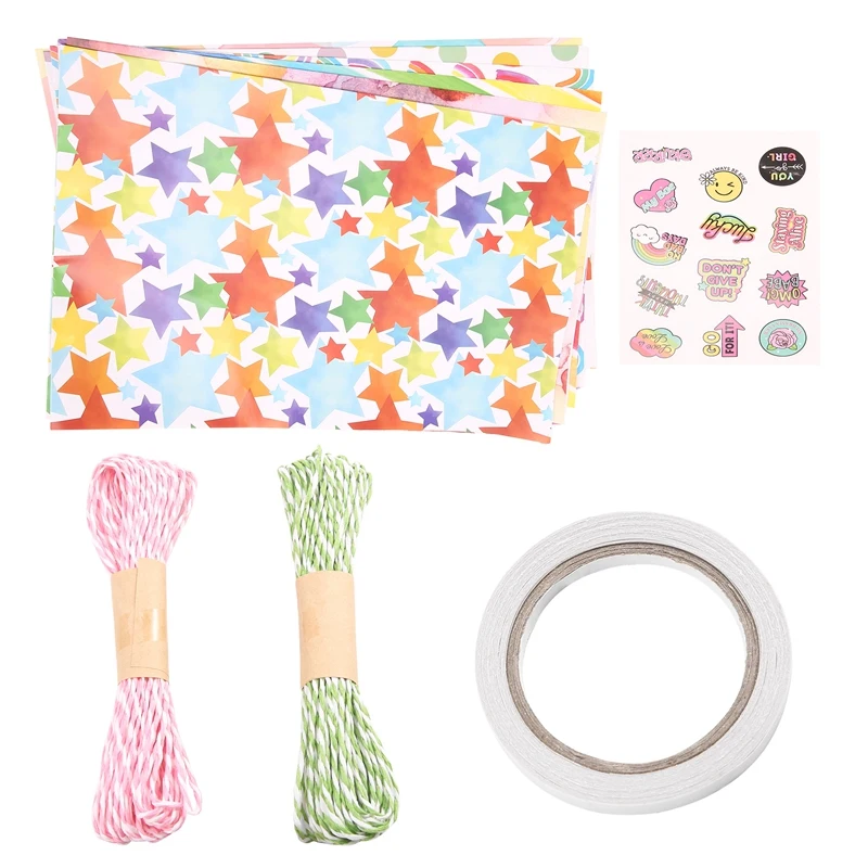 Rainbow Birthday Wrapping Paper,Kids Gift Recyclable Birthda