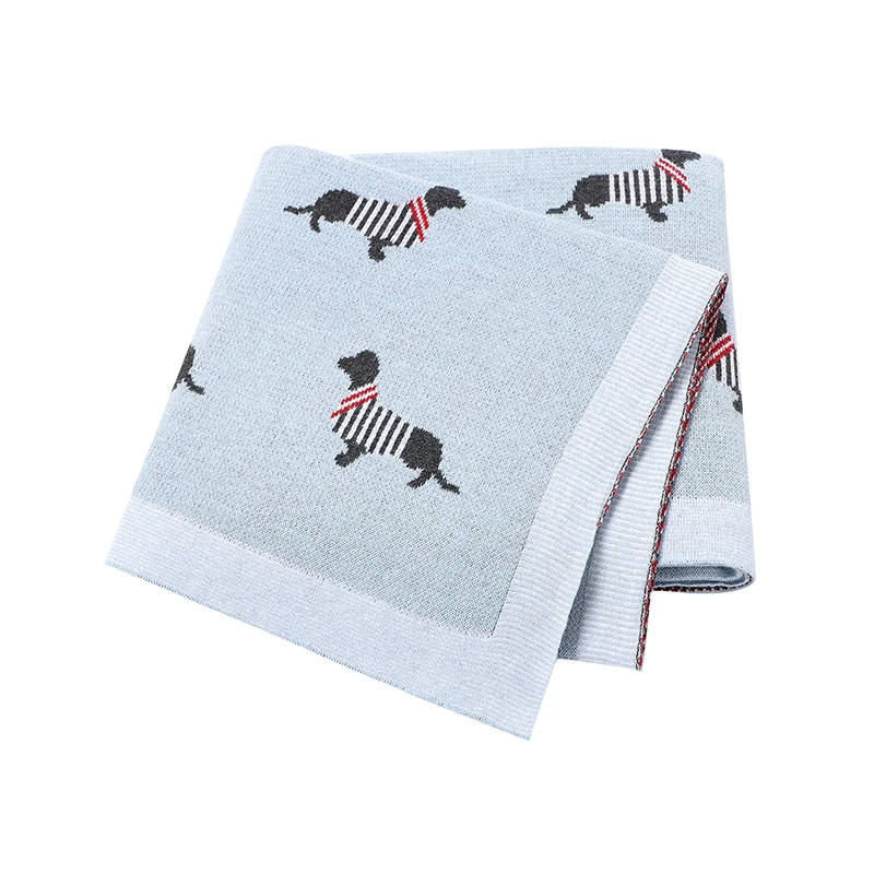 

Baby Blankets Knitted Newborn Boy Girl Cotton Monthly Swaddle Wrap Sleep Mats for Stroller Bassinet 100*80cm Toddler Throw Quilt