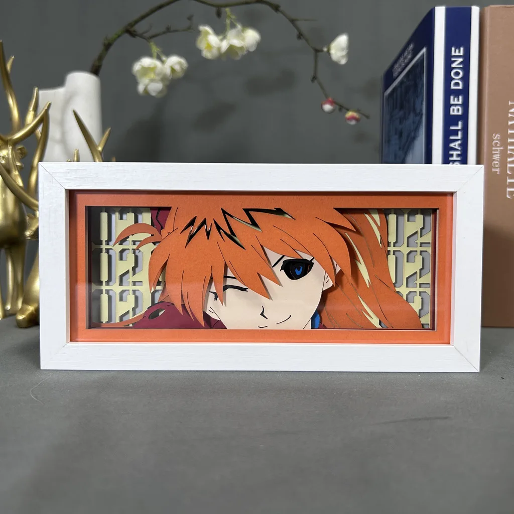Asuka Langley Sory Led аниме световой короб для украшения спальни бумажная коробка теней