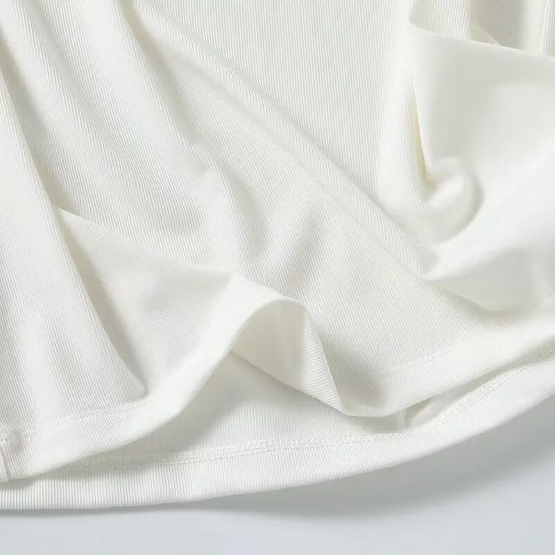 Модная контрастная хлопковая Футболка Maxdutti с круглым вырезом для лета