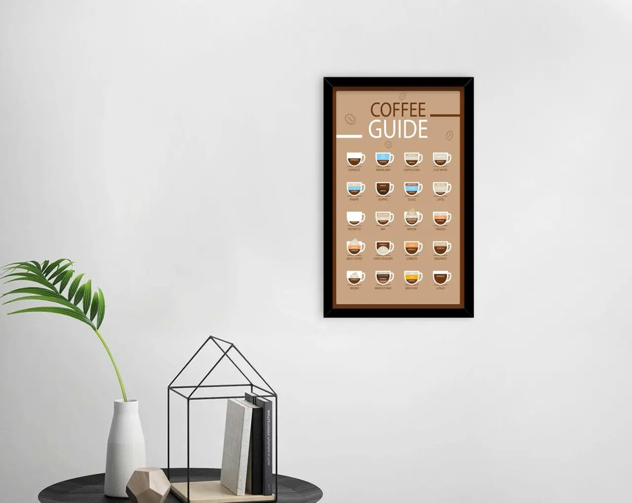 

BK Home Coffee Design Decorative Wood Black Framed Tablo-18