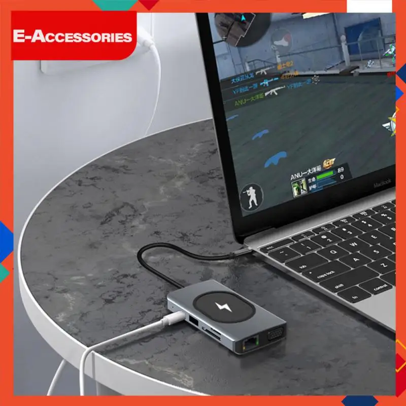 

Док-станция 9 в 1 с разъемом для Sd/tf карт типа c на Pd Rj45