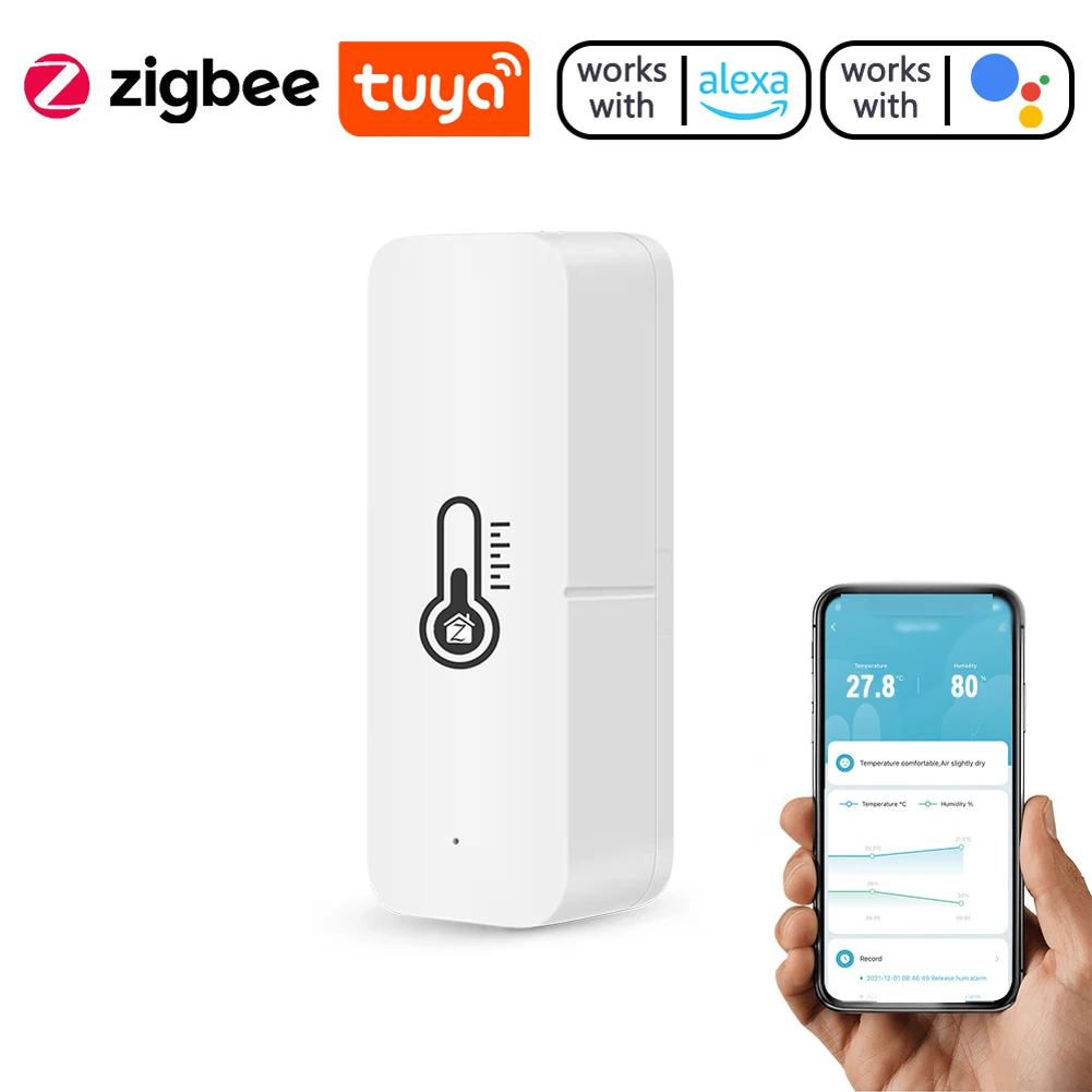 

Датчик температуры и влажности Tuya ZigBee, детектор для помещений с приложением для мониторинга в режиме реального времени, Интеллектуальная с...