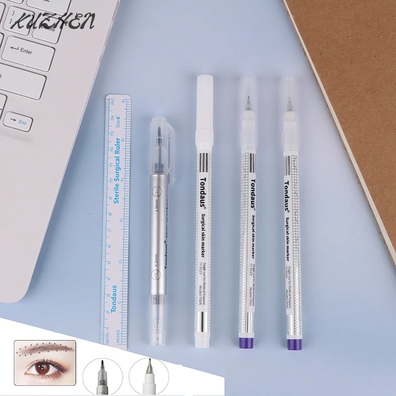 Корейская ручка для вышивки хирургическая Ручка бровей водонепроницаемая белая