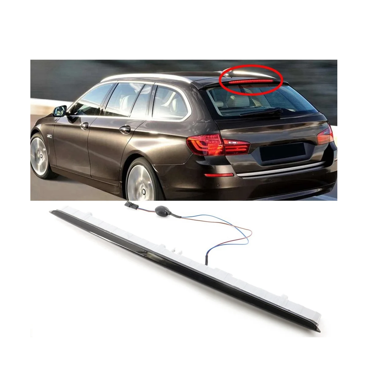 Задний фонарь 63257203224 дюйма Яркий тормоз задний для BMW 5 серии F11 LCI 2009-2017