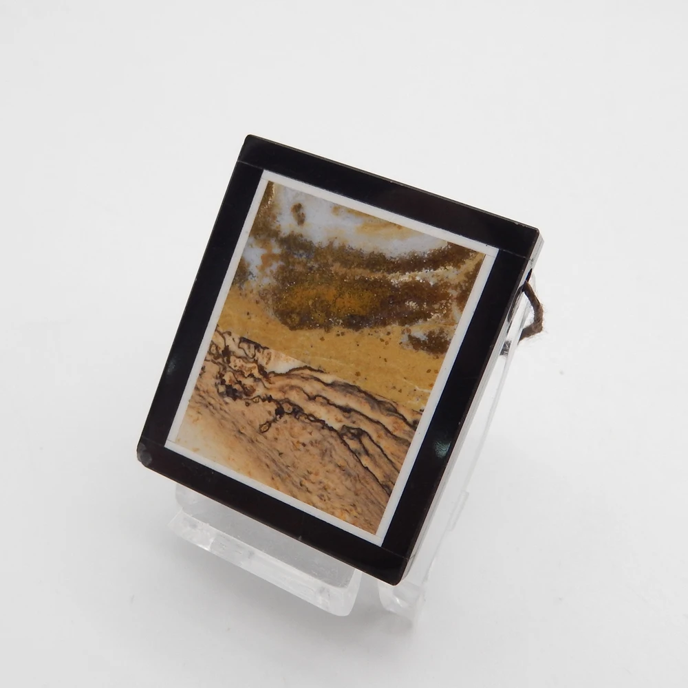 Подвеска из натурального драгоценного камня Intarsia для изготовления ювелирных
