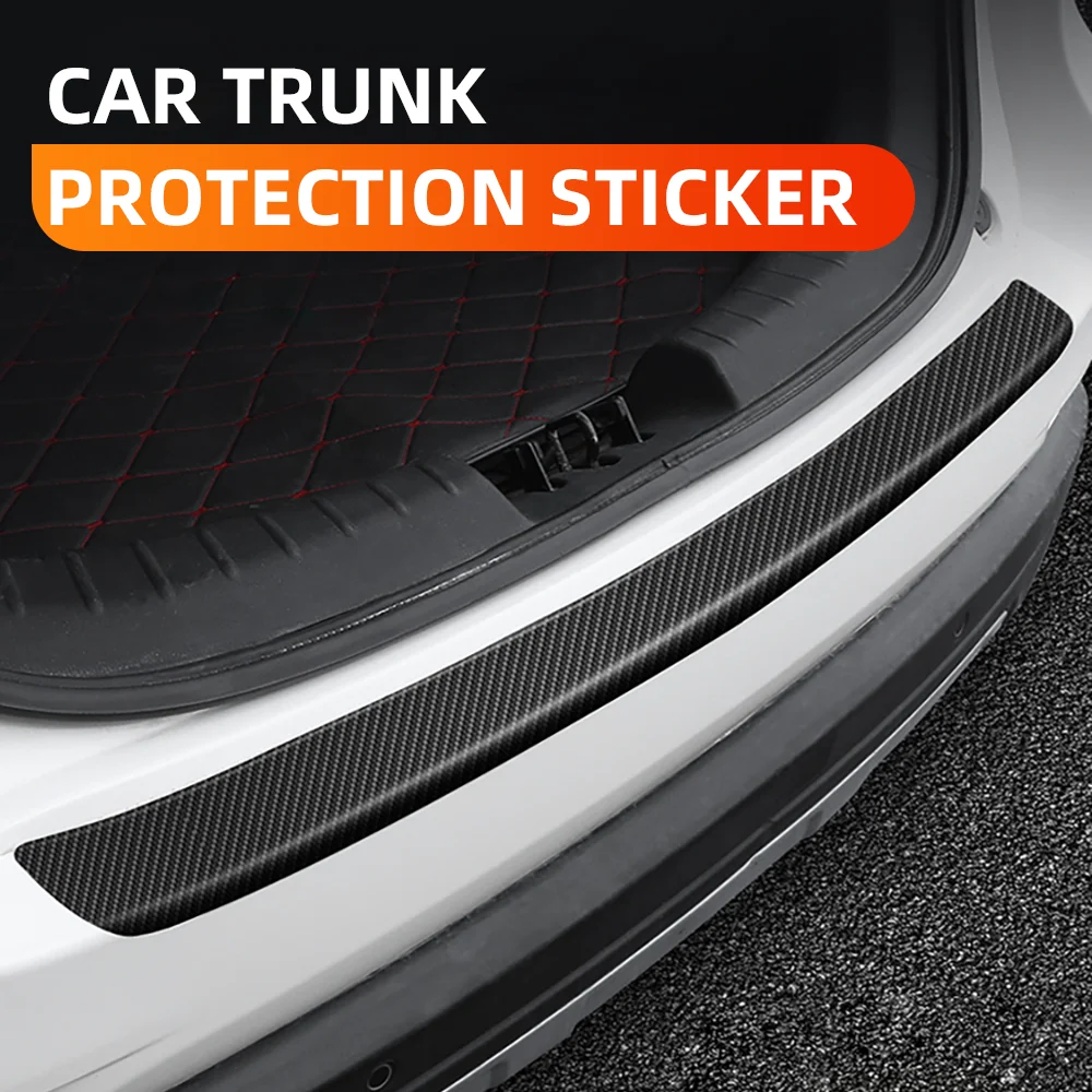 Наклейка на багажник автомобиля наклейка задний бампер защитная из углеродного