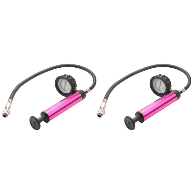 

2X Water Tank Leak Detector Shockproof Dial Car Pressure Gauge Tester Cooling System Tester Radiator Pressure Pump