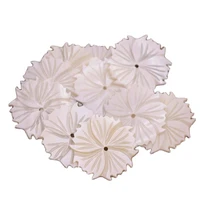 10 pcs natural white mother of pearl 27mm flower shell jewelry making have hole