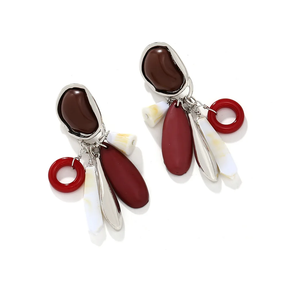 Новинка 2024 винтажные серьги-капли из смолы ZAA неправильной формы для женщин