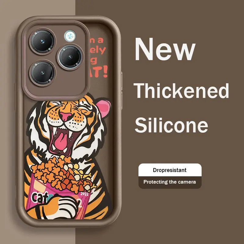 Силиконовый чехол для телефона Hot40 CatTigers Infinix Hot 30i 30 Play 20 S 20i 12 11Play 10 9 8 Smart 7 6