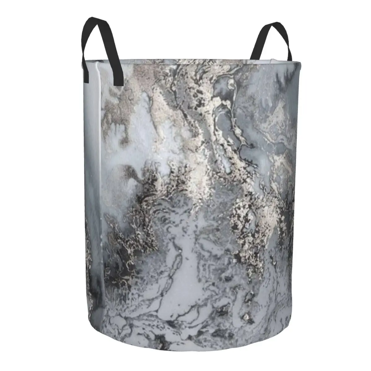 Корзина для белья с абстрактным узором большая серая мраморная текстура