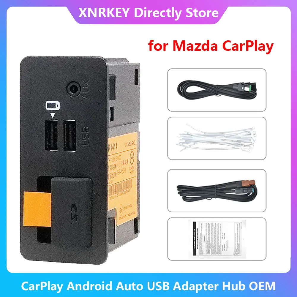 

New Upgrade P2 Apple CarPlay Android Auto USB Adapter Hub OEM for Retrofit Mazda 2 3 6 CX30 CX5 CX8 CX9 MX5 Miata TK78669U0C Kit