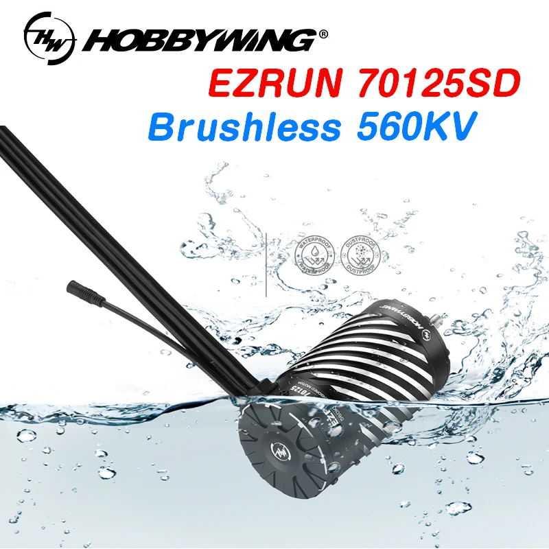 

HobbyWing EZRUN 70125SD Sensored Brushless Motor /MAX4 HV Sensored 300A ESC Power Kit For 1/5 Heavy-Duty Off-Road / Rc Truck